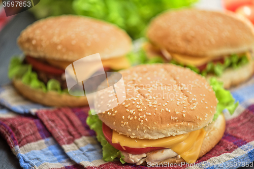 Image of home made burgers