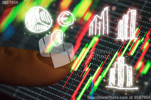 Image of mobile finance with handmade pictures