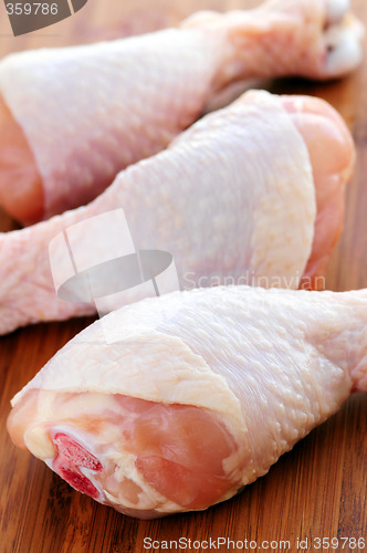 Image of Raw chicken drumsticks