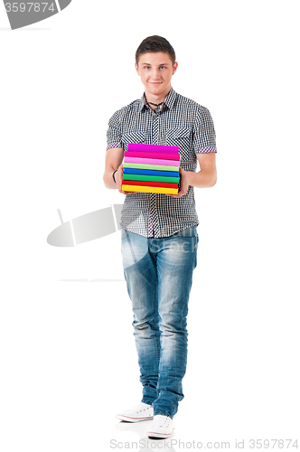 Image of Young student carrying books