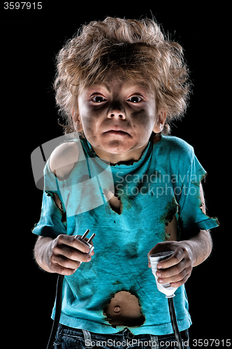 Image of Little electrician boy