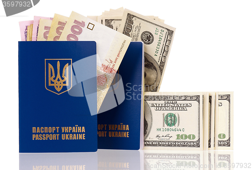 Image of Passport Ukraine with money