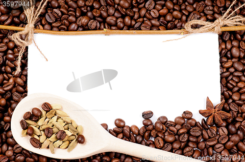Image of Paper on coffee beans 