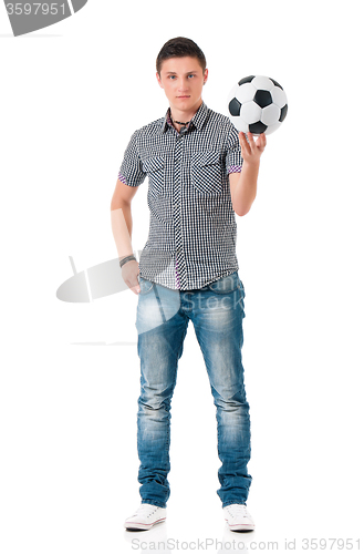 Image of Man with soccer ball