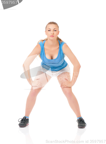 Image of Woman doing fitness exercise