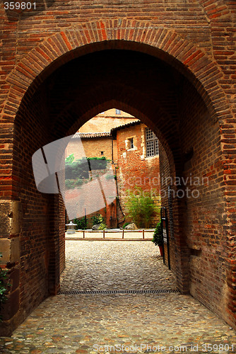 Image of Courtyard of Cathedral of Ste-Cecile in Albi France