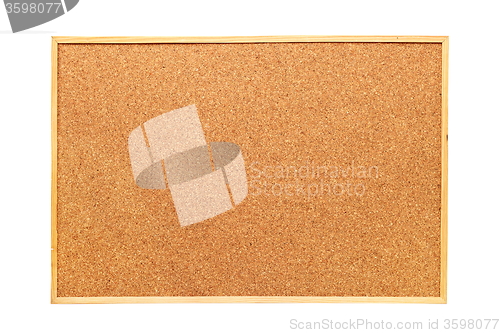 Image of isolated cork board