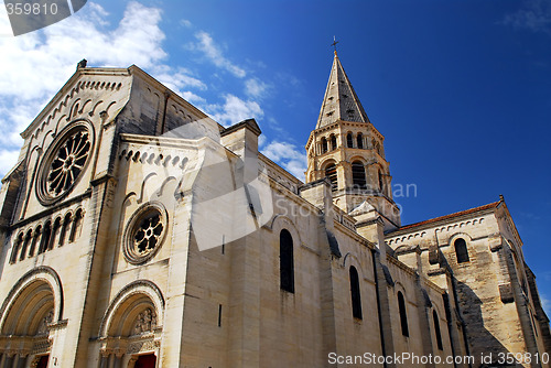 Image of Gothic church in Nimes France