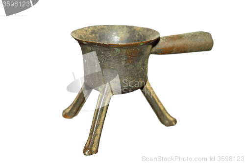 Image of ancient isolated alloy pot