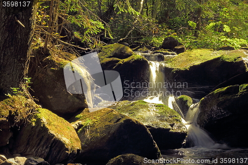 Image of waterfall on mountain stream