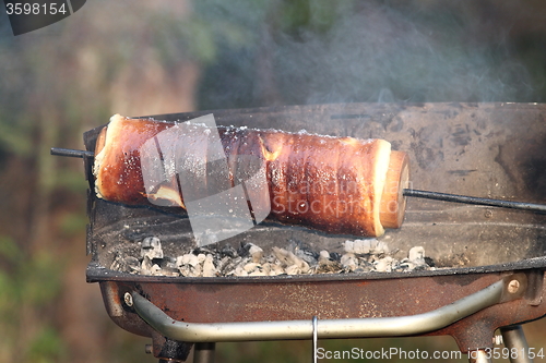 Image of hungarian cake on fire