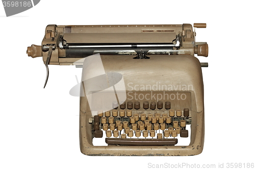 Image of ancient isolated typewriter