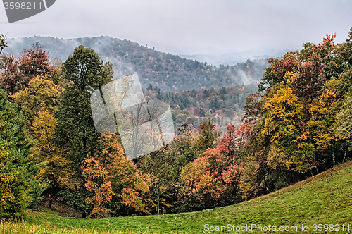 Image of autumn drive on blue ridge parkway