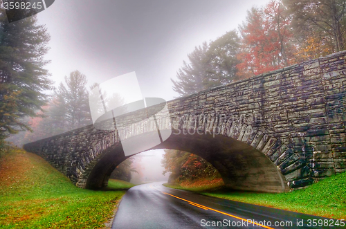 Image of autumn drive on blue ridge parkway