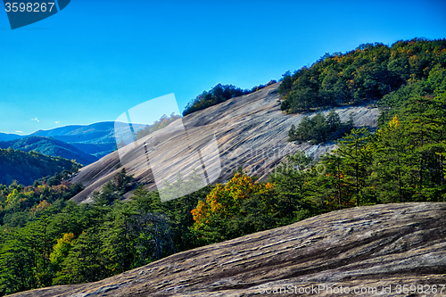 Image of stone mountain north carolina scenery during autumn season