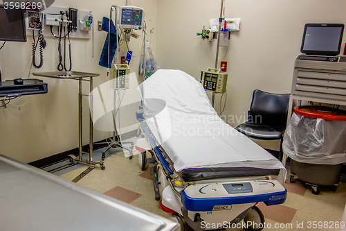 Image of exam room at doctor office in hospital