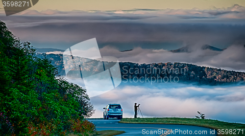 Image of autumn drive on blue ridge parkway