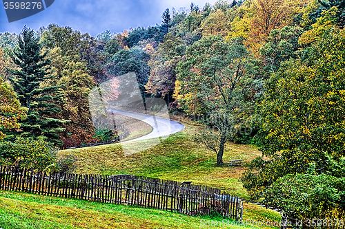 Image of autumng season in the smoky mountains