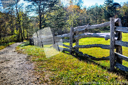 Image of stone mountain north carolina scenery during autumn season