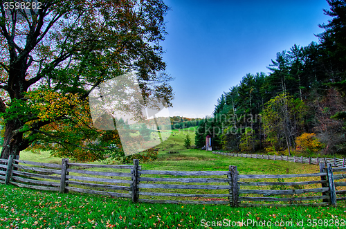 Image of driving through  blue ridge mountains national park 