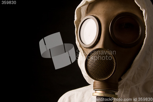 Image of Person in gas mask