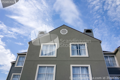 Image of hotel building with blue sky