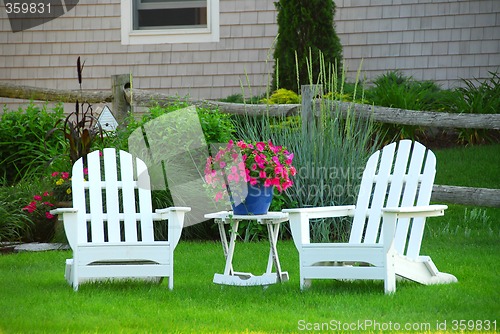 Image of Two lawn chairs