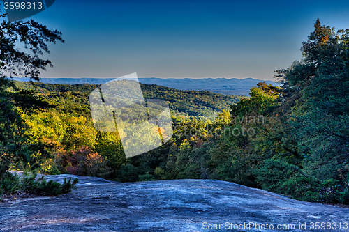 Image of stone mountain north carolina scenery during autumn season