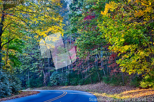 Image of stone mountain north carolina scenery during autumn season