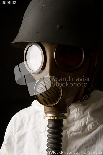 Image of Person in gas mask