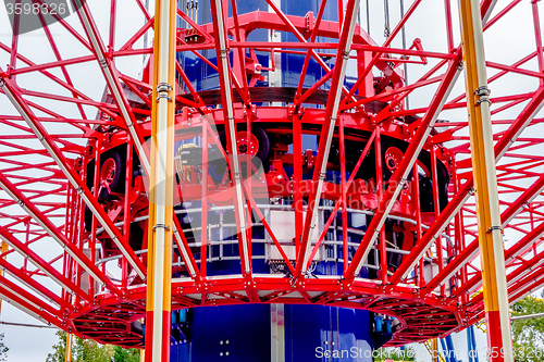 Image of crazy rollercoaster rides at amusement park