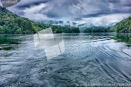 Image of lake santeetlah scenery in great smoky mountains