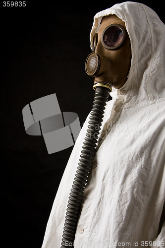 Image of Person in gas mask