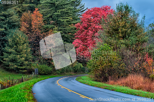 Image of autumn drive on blue ridge parkway