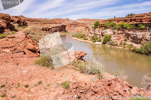 Image of san juan river near monument valley utah