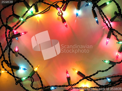 Image of Christmas lights frame