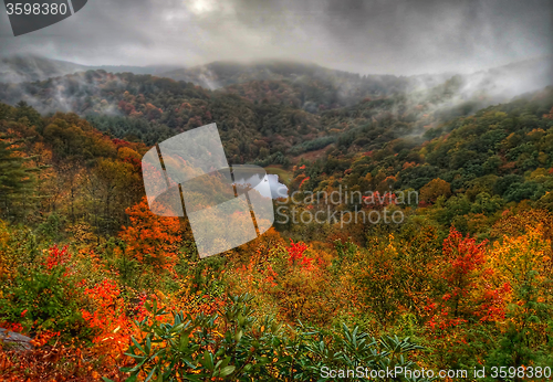 Image of autumn drive on blue ridge parkway