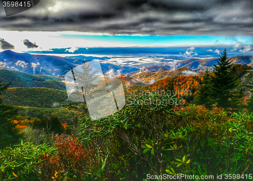Image of autumn drive on blue ridge parkway