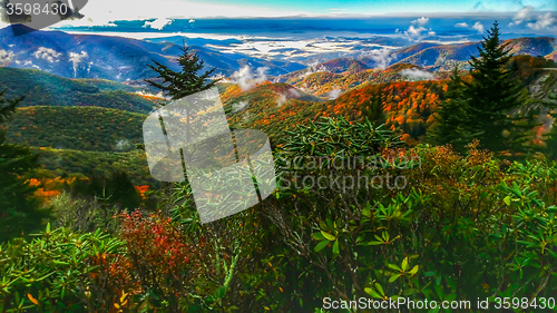 Image of autumn drive on blue ridge parkway