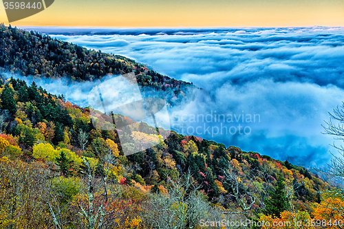 Image of autumng season in the smoky mountains