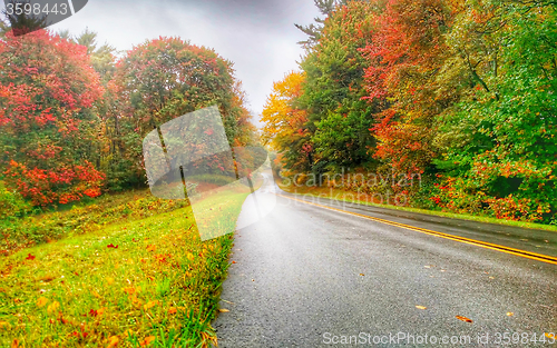 Image of autumn drive on blue ridge parkway