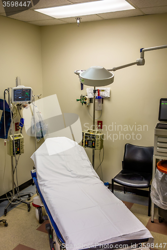 Image of exam room at doctor office in hospital