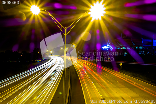 Image of night time on streets of charlotte north carolina