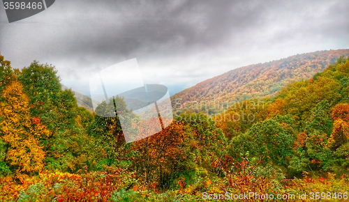 Image of autumn drive on blue ridge parkway