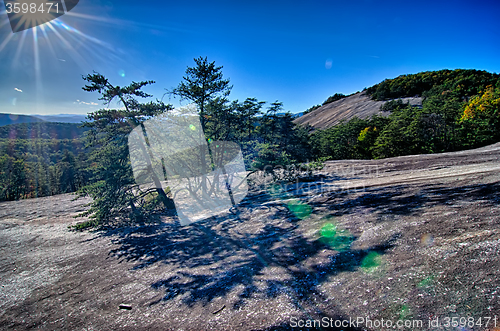 Image of stone mountain north carolina scenery during autumn season