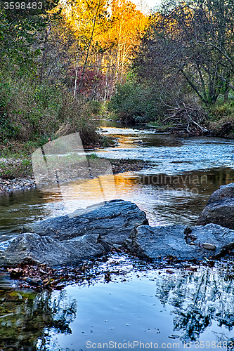 Image of stone mountain north carolina scenery during autumn season