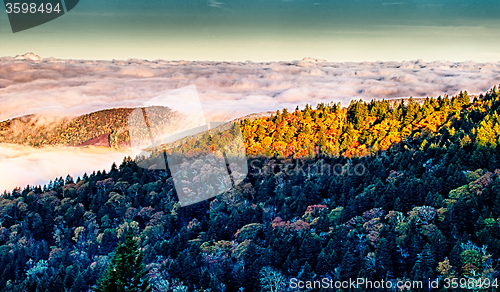 Image of autumn drive on blue ridge parkway