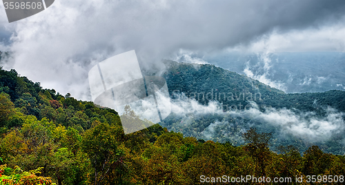Image of autumng season in the smoky mountains