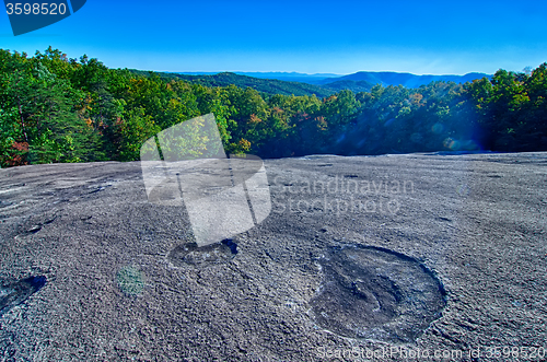 Image of stone mountain north carolina scenery during autumn season