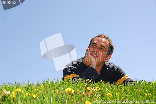 Image of Man on grass